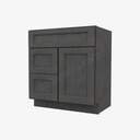 TS-S3021DL-34-1/2"" Combo Vanity with Left Drawer | Forevermark Townsquare Grey