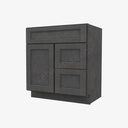 TS-S3021DR-34-1/2"" Combo Vanity with Right Drawer | Forevermark Townsquare Grey