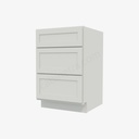 AW-DB21(3) 3 Drawer Pack Base Cabinet | Forevermark Ice White Shaker
