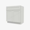 AW-S3021B-34-1/2"" Sink Base Vanity with Drawers | Forevermark Ice White Shaker
