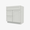 AW-S3021DL-34-1/2"" Combo Vanity with Left Drawer | Forevermark Ice White Shaker