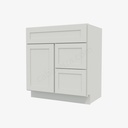 AW-S3021DR-34-1/2"" Combo Vanity with Right Drawer | Forevermark Ice White Shaker